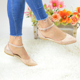Pantofi Dama din Piele Naturala,Dally,bej